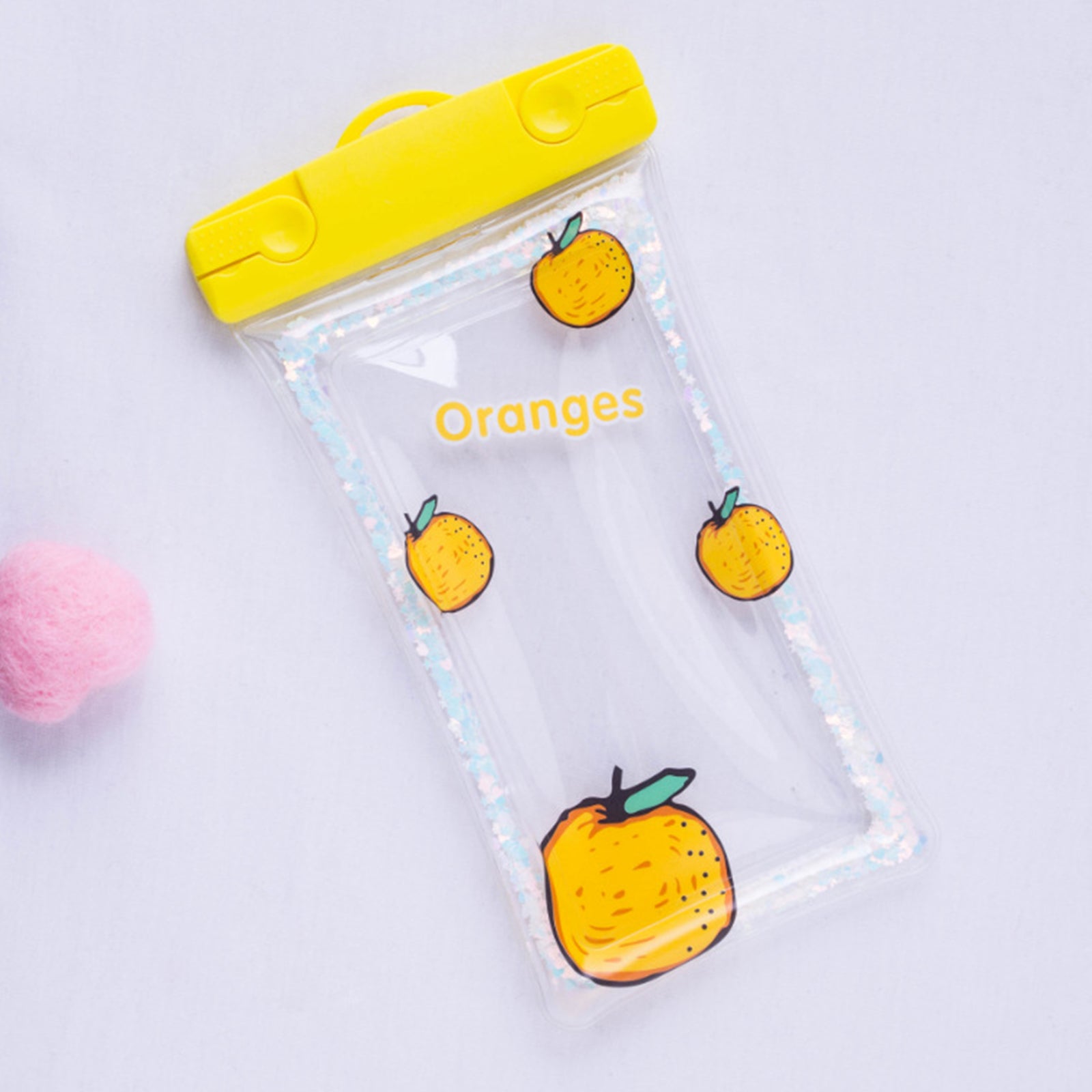 PVC Waterproof Phone Case Cellphone Dry Bag Phones Holder Orange Debris