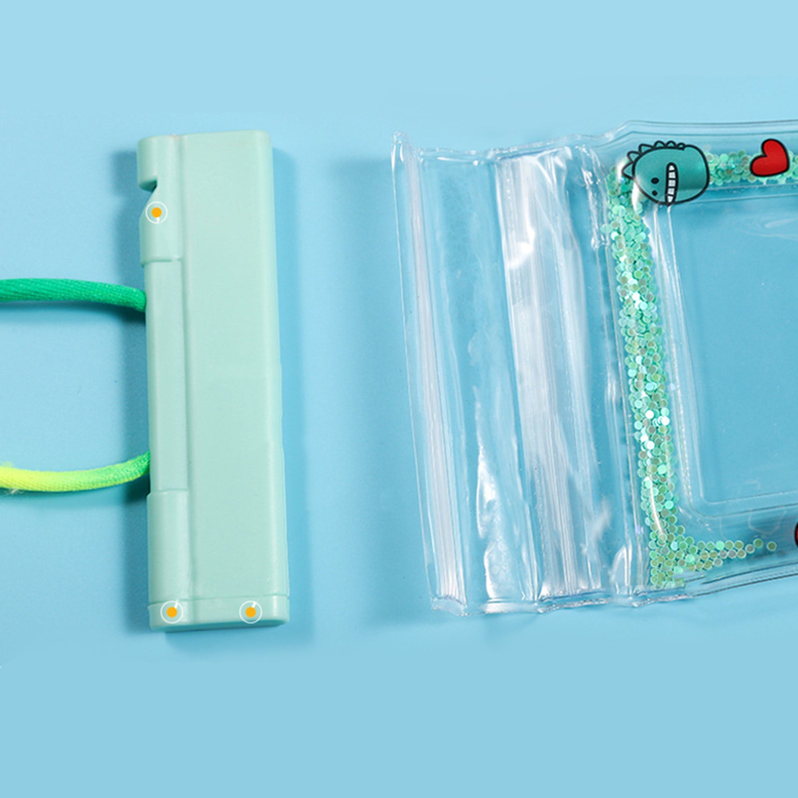PVC Waterproof Phone Case Cellphone Dry Bag Phones Holder Orange Debris