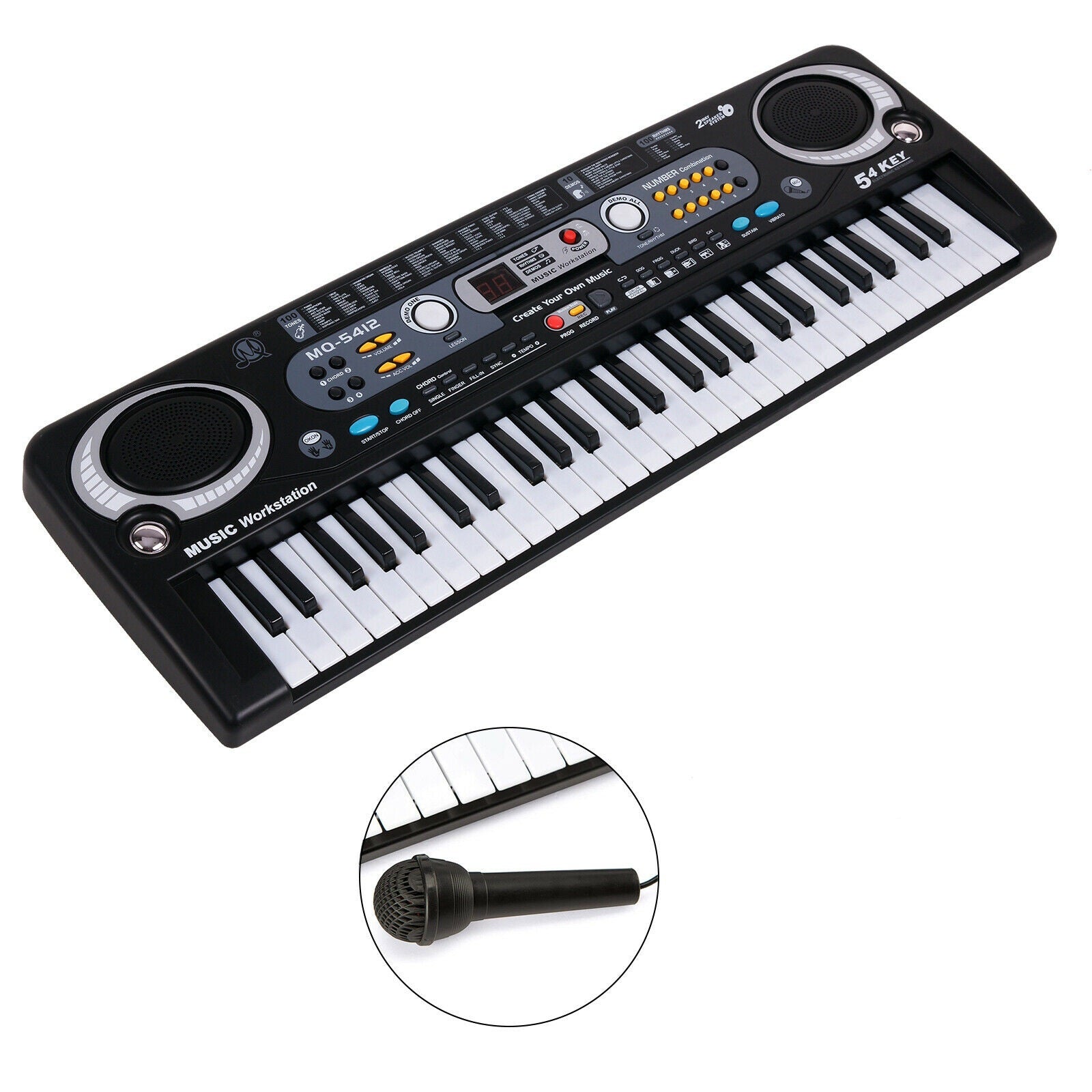 USB 54 Key Digital Music Electronic Keyboard Key Board Electric Piano Kids