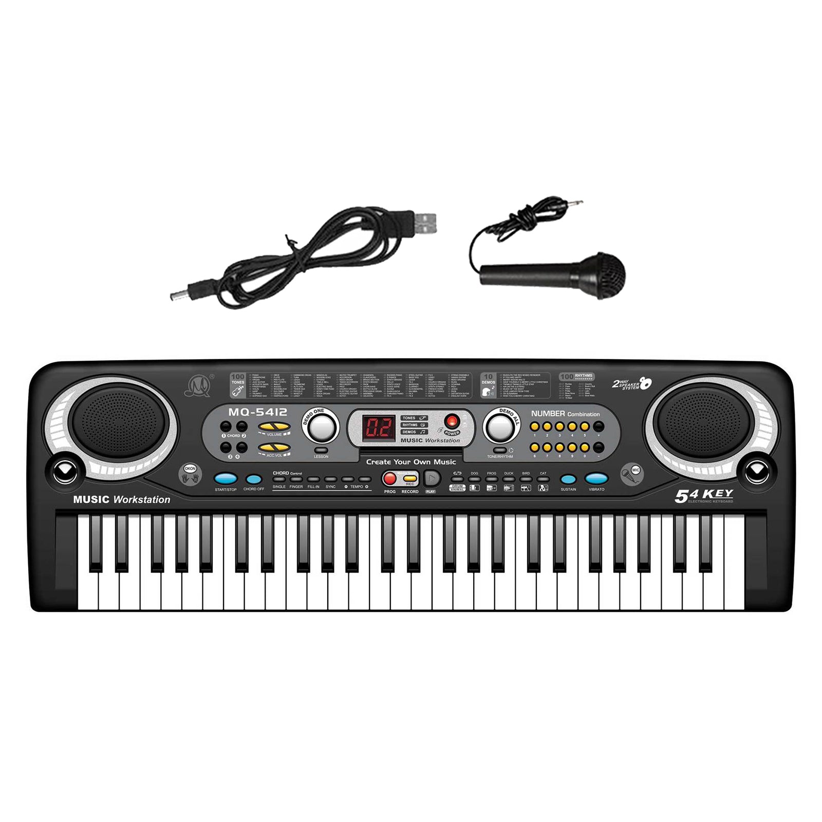 USB 54 Key Digital Music Electronic Keyboard Key Board Electric Piano Kids