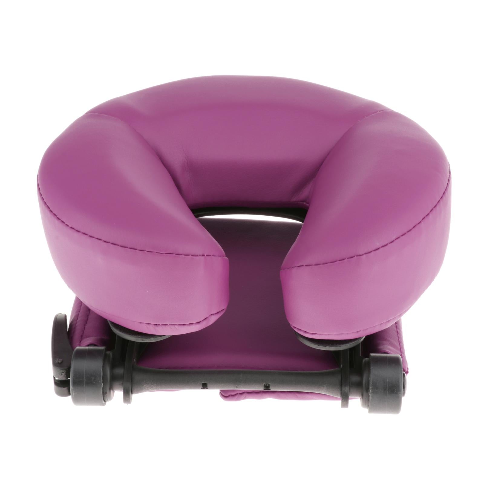 Flexible Massage Table Face Cradle Headrest Pillow & Hanging Arm Rest Purple