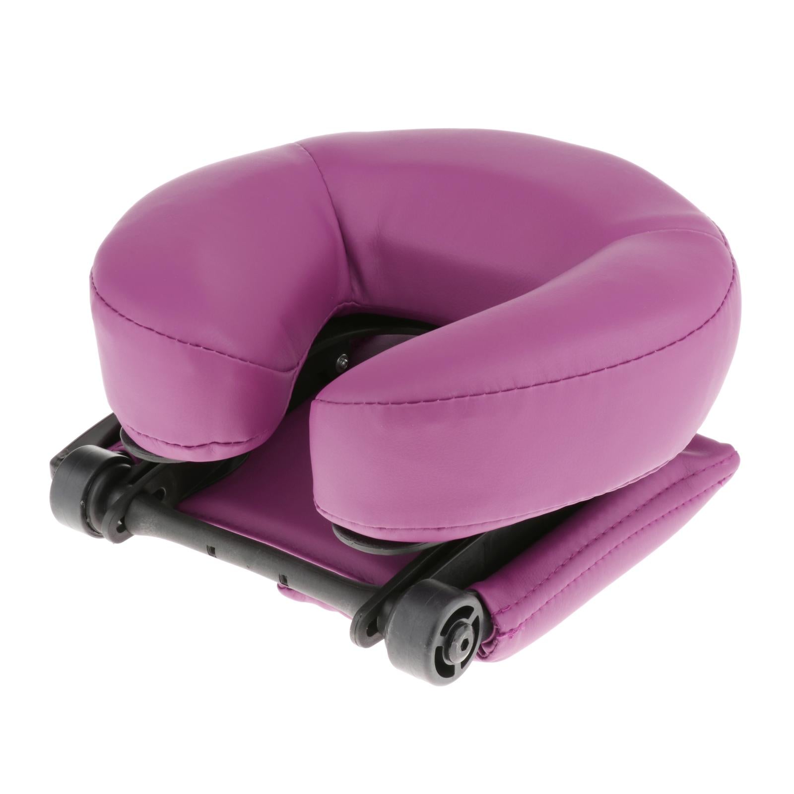 Flexible Massage Table Face Cradle Headrest Pillow & Hanging Arm Rest Purple