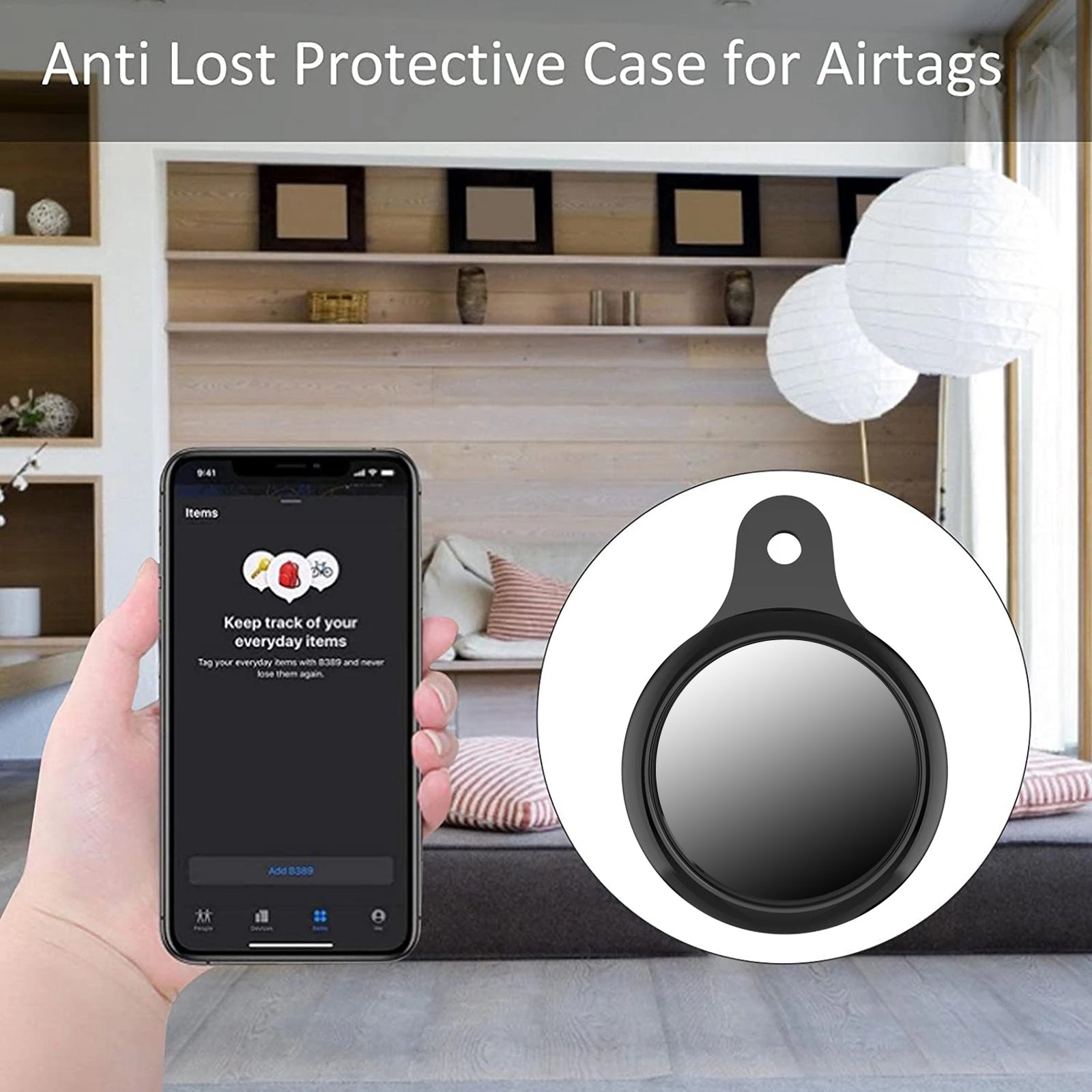 TPU Protective Case Cover for AirTags Location Tracker Locator Gold