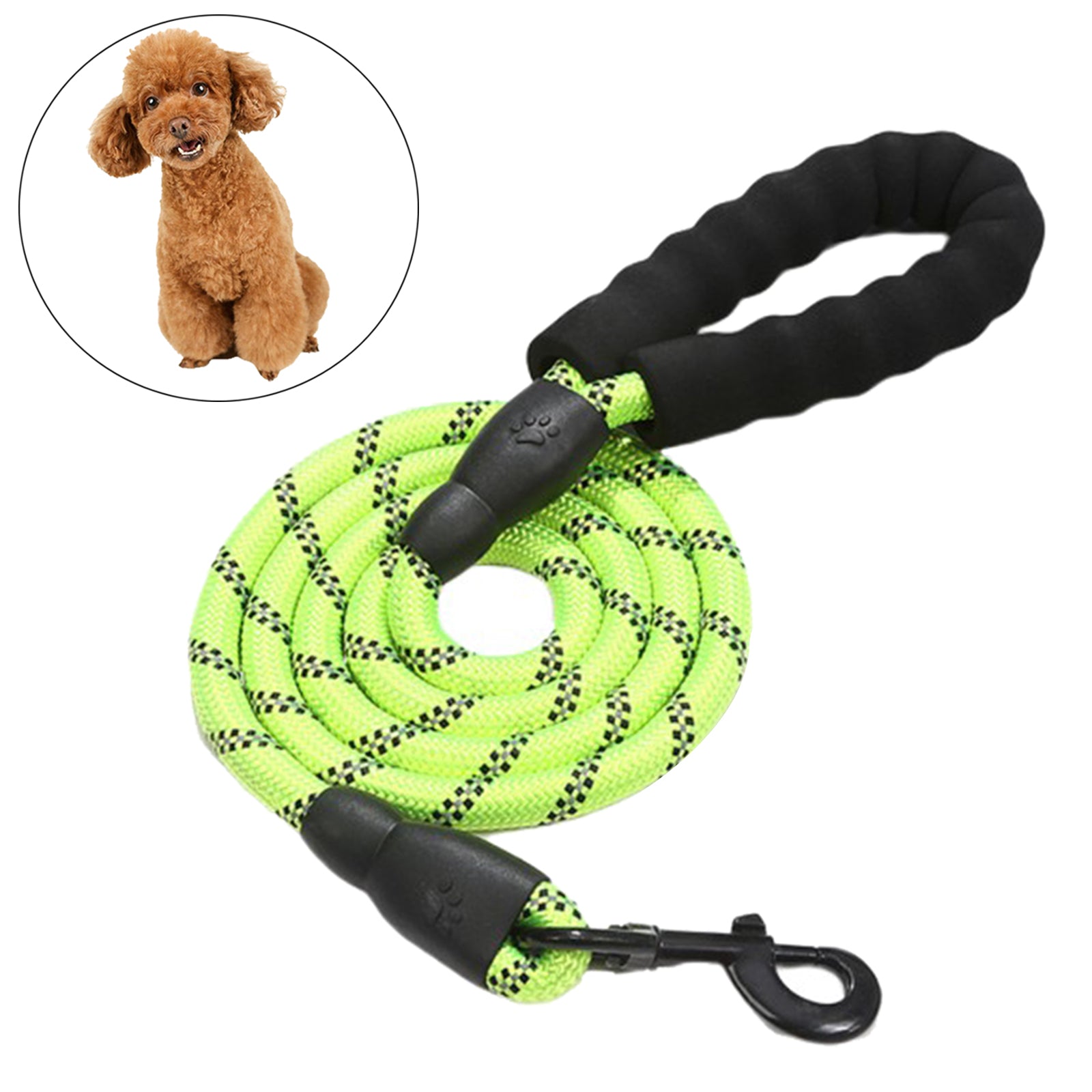 Dog Leash Pet Walking Leash Rope Pet Reflective Leash for Dogs Green