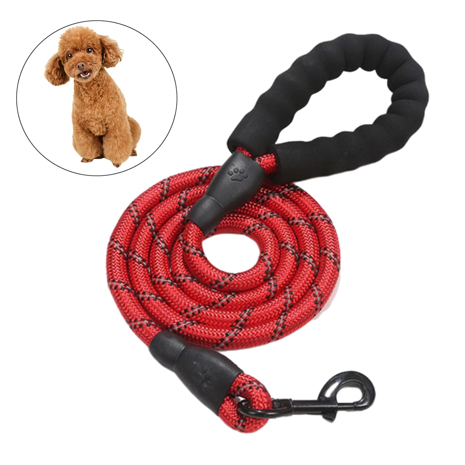 Dog Leash Pet Walking Leash Rope Pet Reflective Leash for Dogs Red