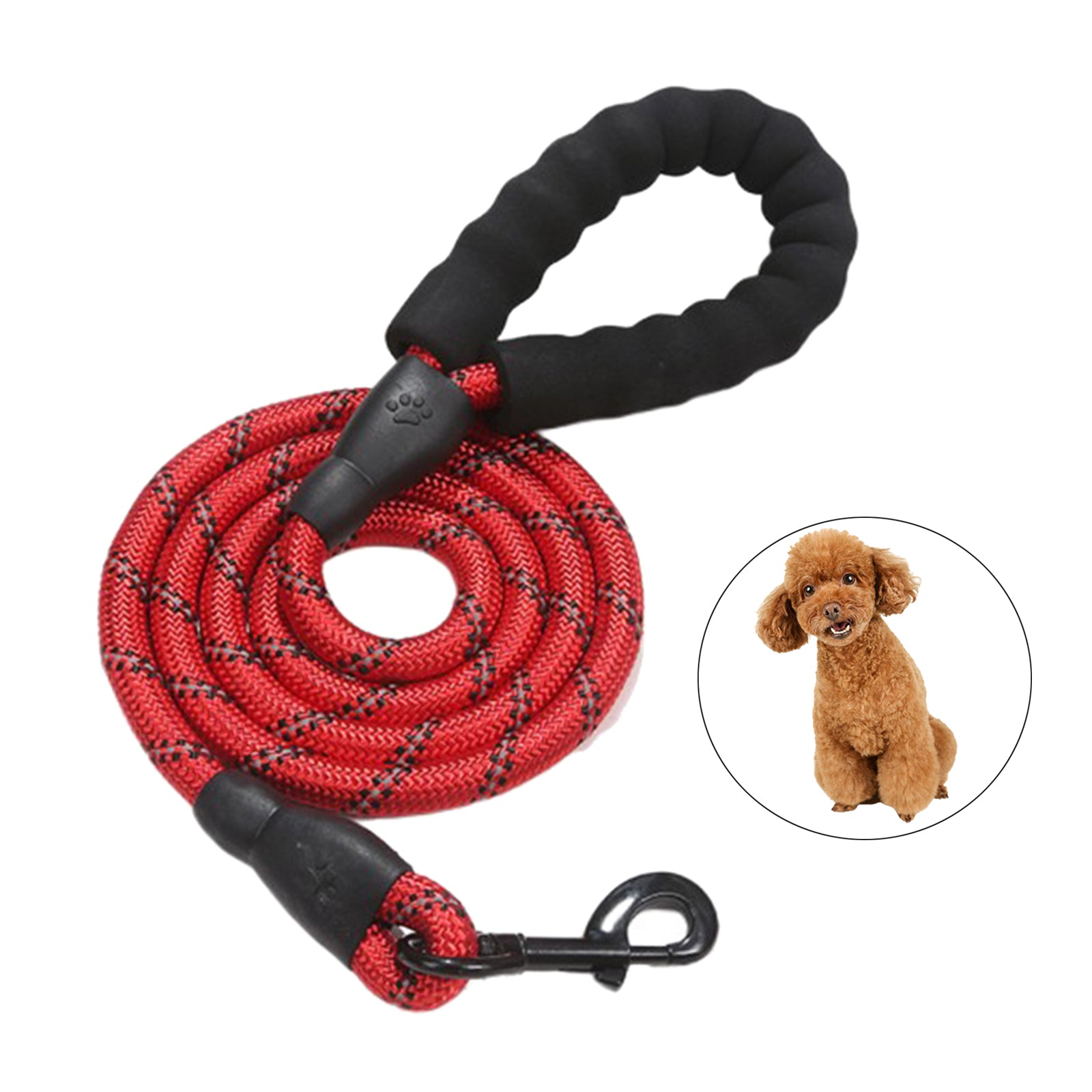 Dog Leash Pet Walking Leash Rope Pet Reflective Leash for Dogs Red