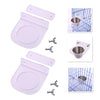 2x Bird Acrylic Feeding Cup Cage Clamp Puppy Cat Coop Feeder Hanging Bracket