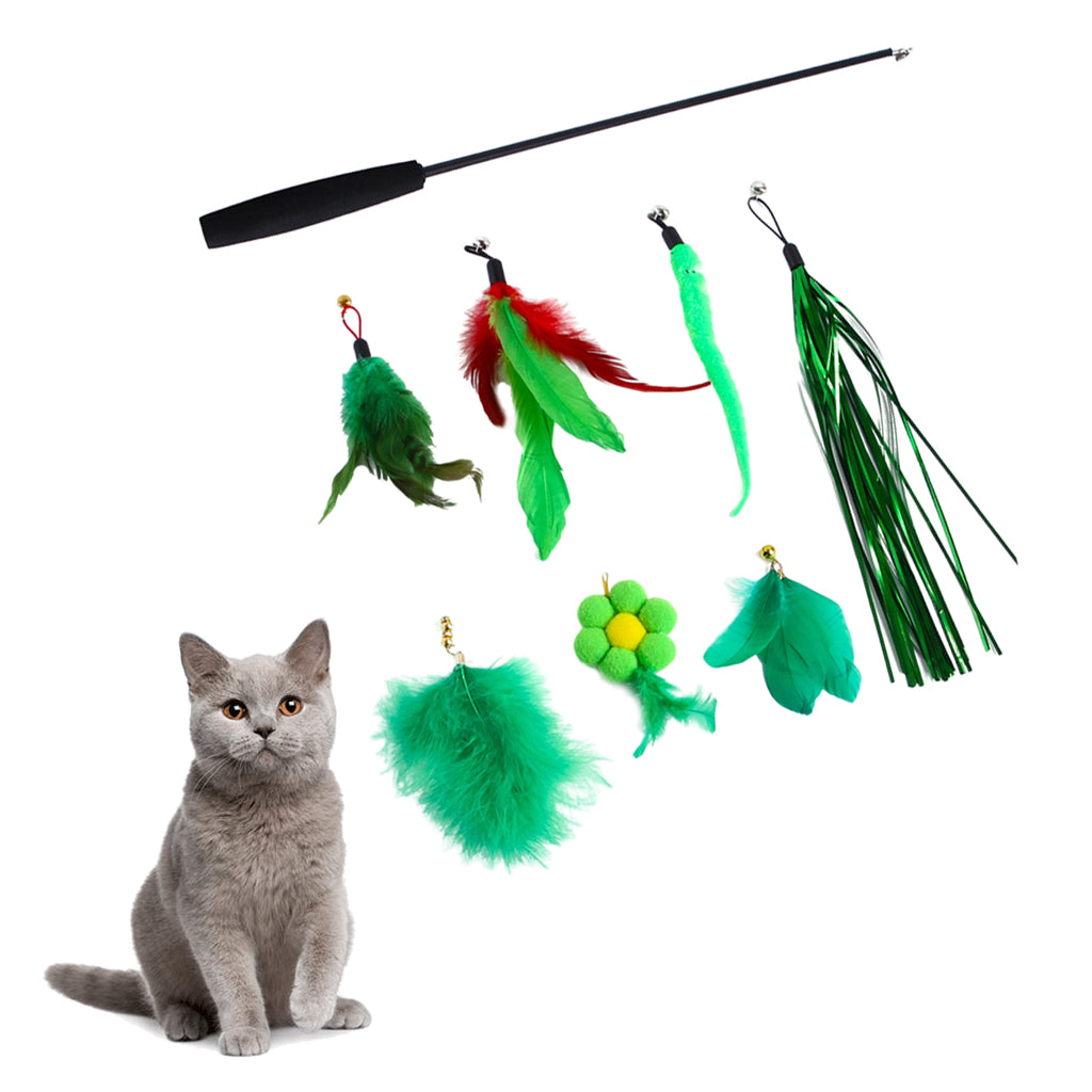 Pet Cat Supplies Kitten Toy Sticks Teaser Wand Interactive Playing Rod