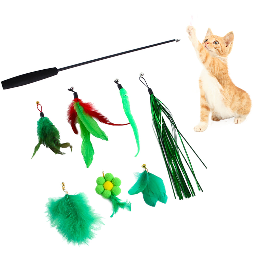 Pet Cat Supplies Kitten Toy Sticks Teaser Wand Interactive Playing Rod