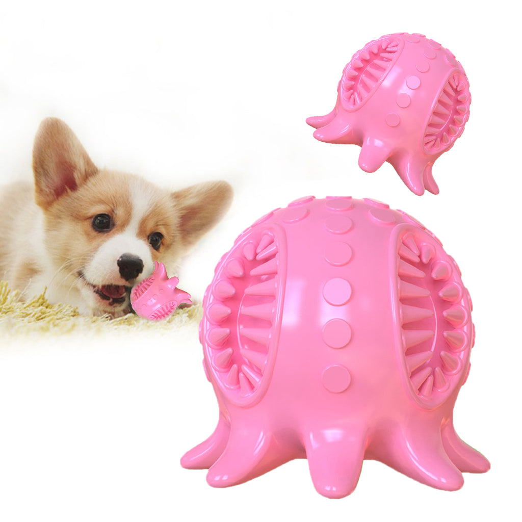 Dog Squeaky Toy Chew Toy Squeaker Training Toothbrush Puppies Pets Pink