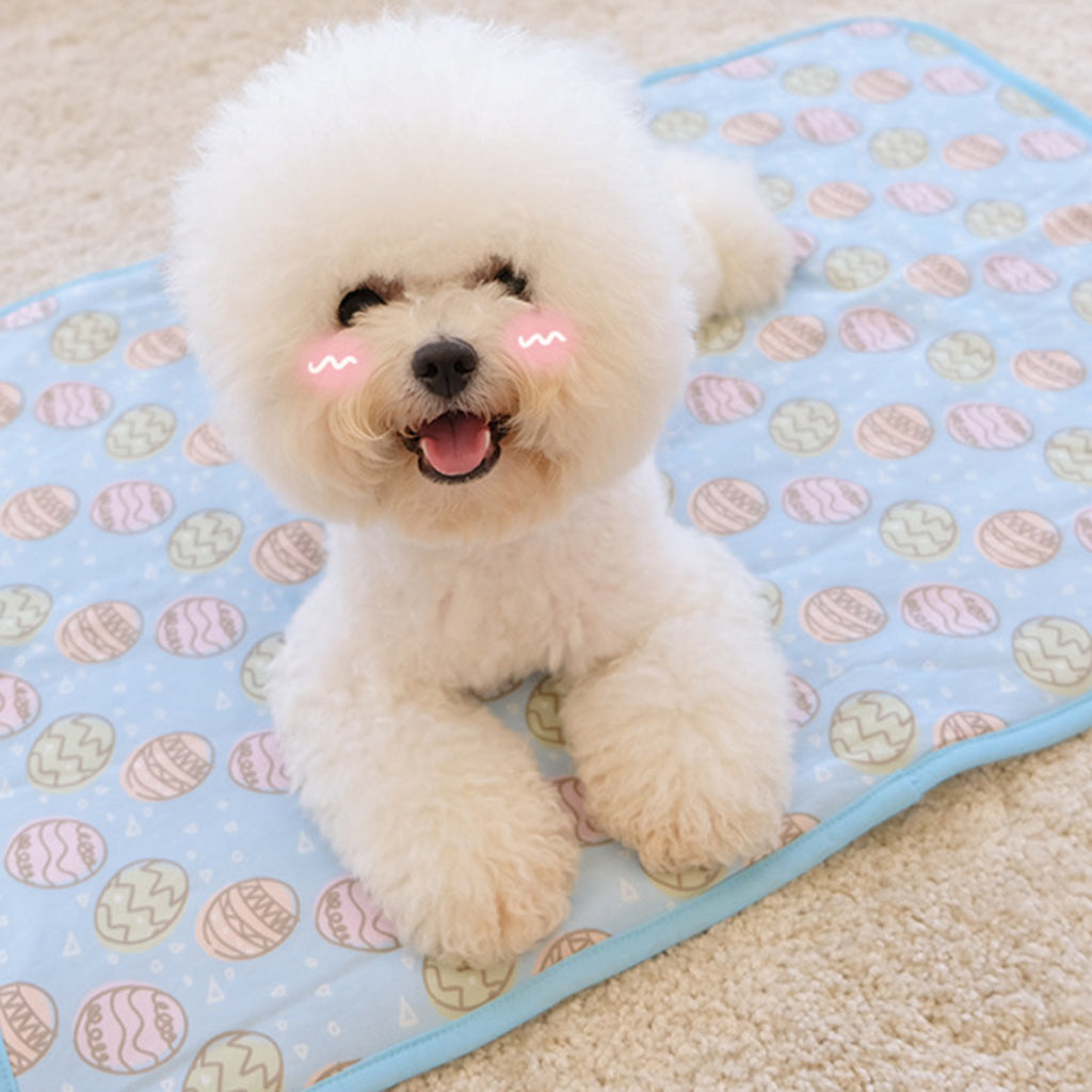 Soft Pet Cooling Mat Dog Cool Pad Self Cooling Cats Cushion Pads Blue S