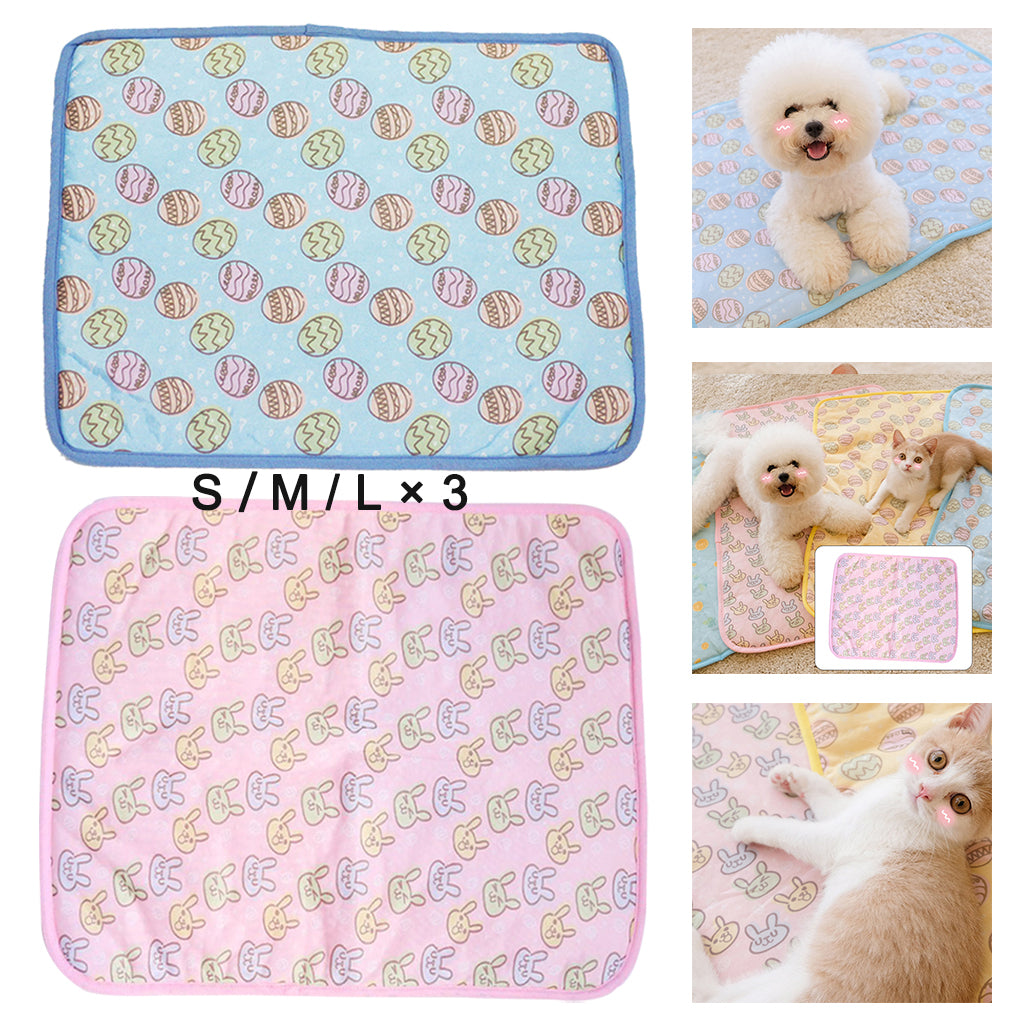 Soft Pet Cooling Mat Dog Cool Pad Self Cooling Cats Cushion Pads Blue S