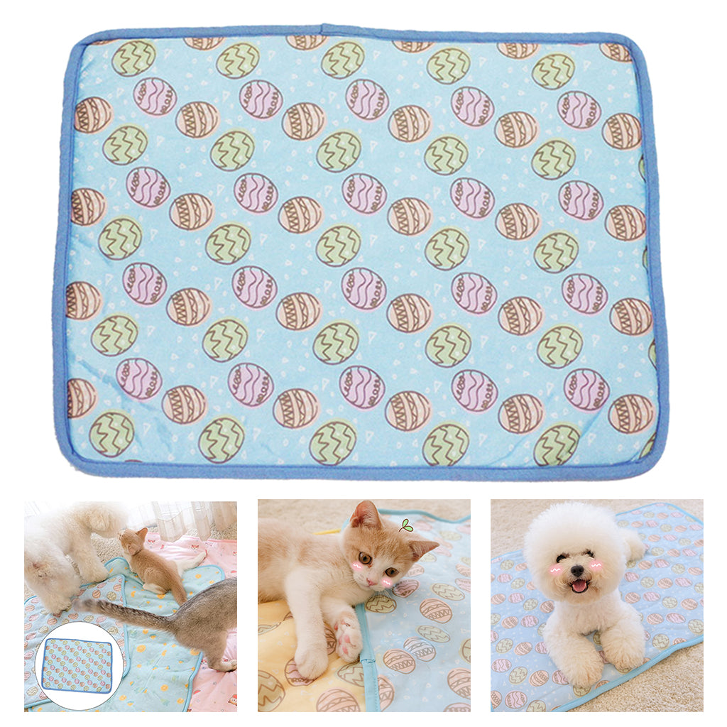 Soft Pet Cooling Mat Dog Cool Pad Self Cooling Cats Cushion Pads Blue S