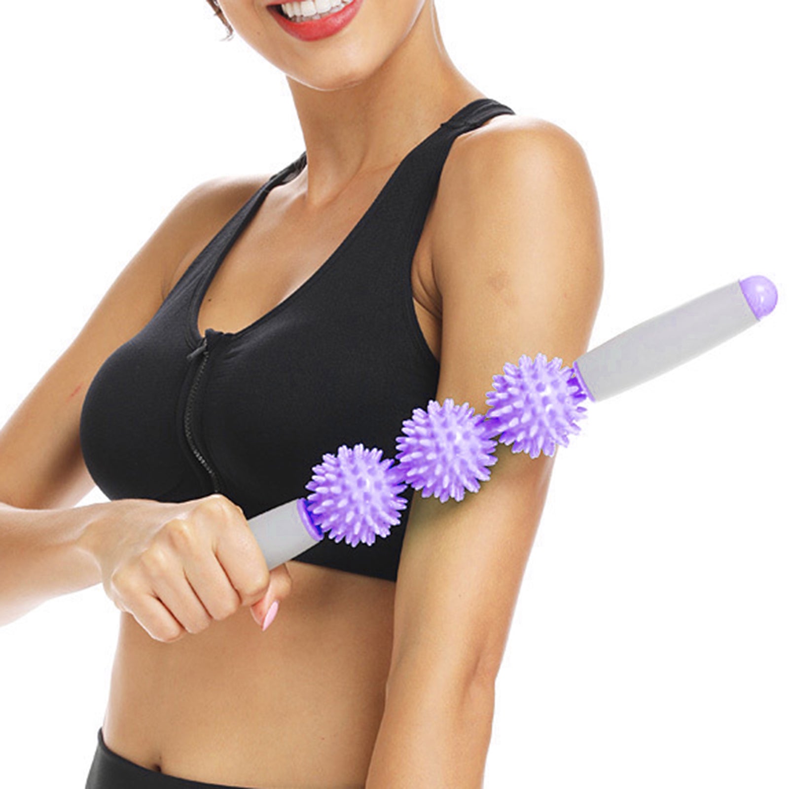 Pressure Point Muscle Roller Cellulite Massager Fascia Fat Remover Purple