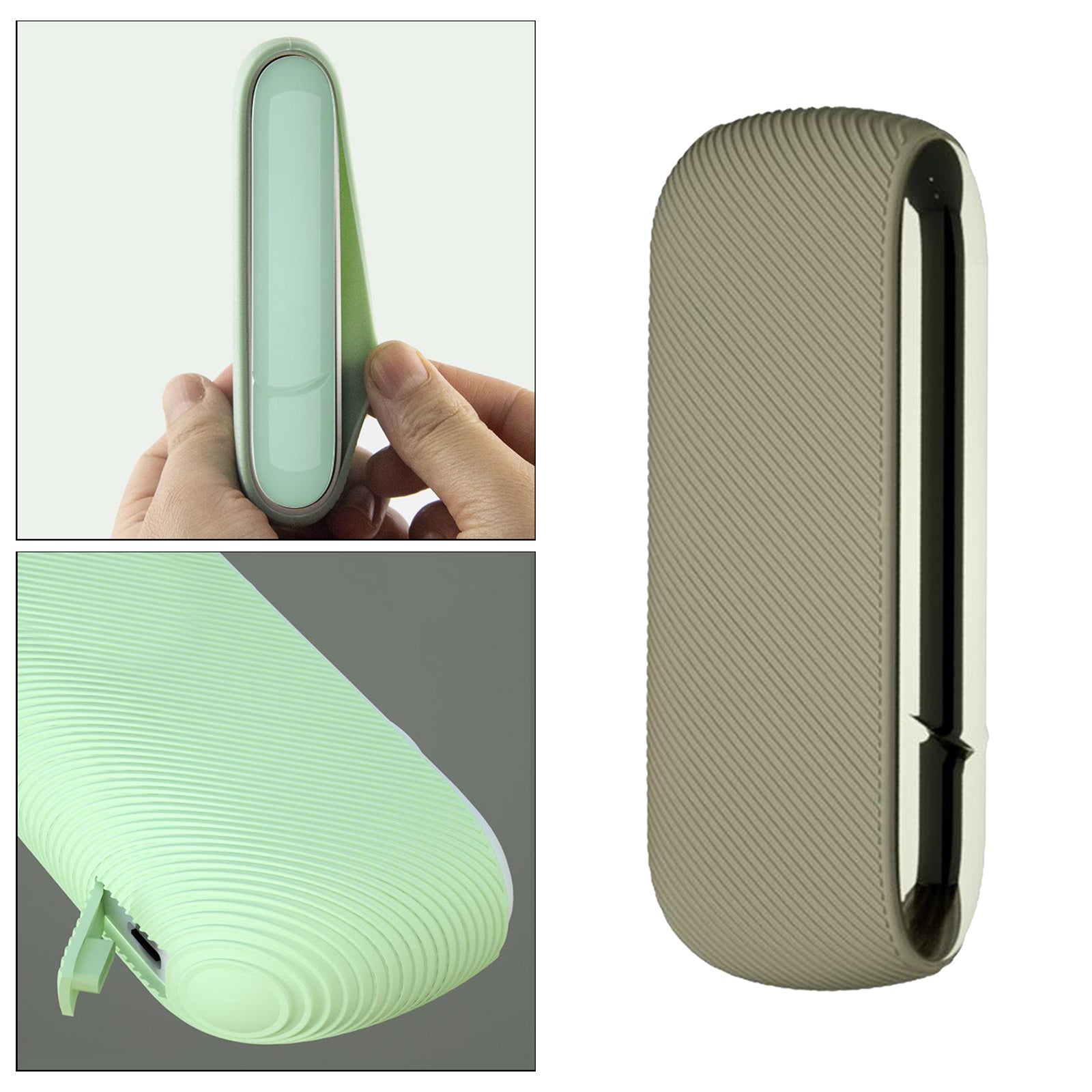 Twill Silicone Cover Full Protective Case Pouch for IQOS 3.0 Light Gold