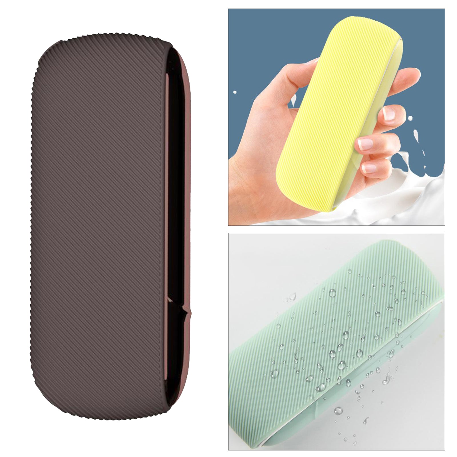 Twill Silicone Cover Full Protective Case Pouch for IQOS 3.0 Coffee