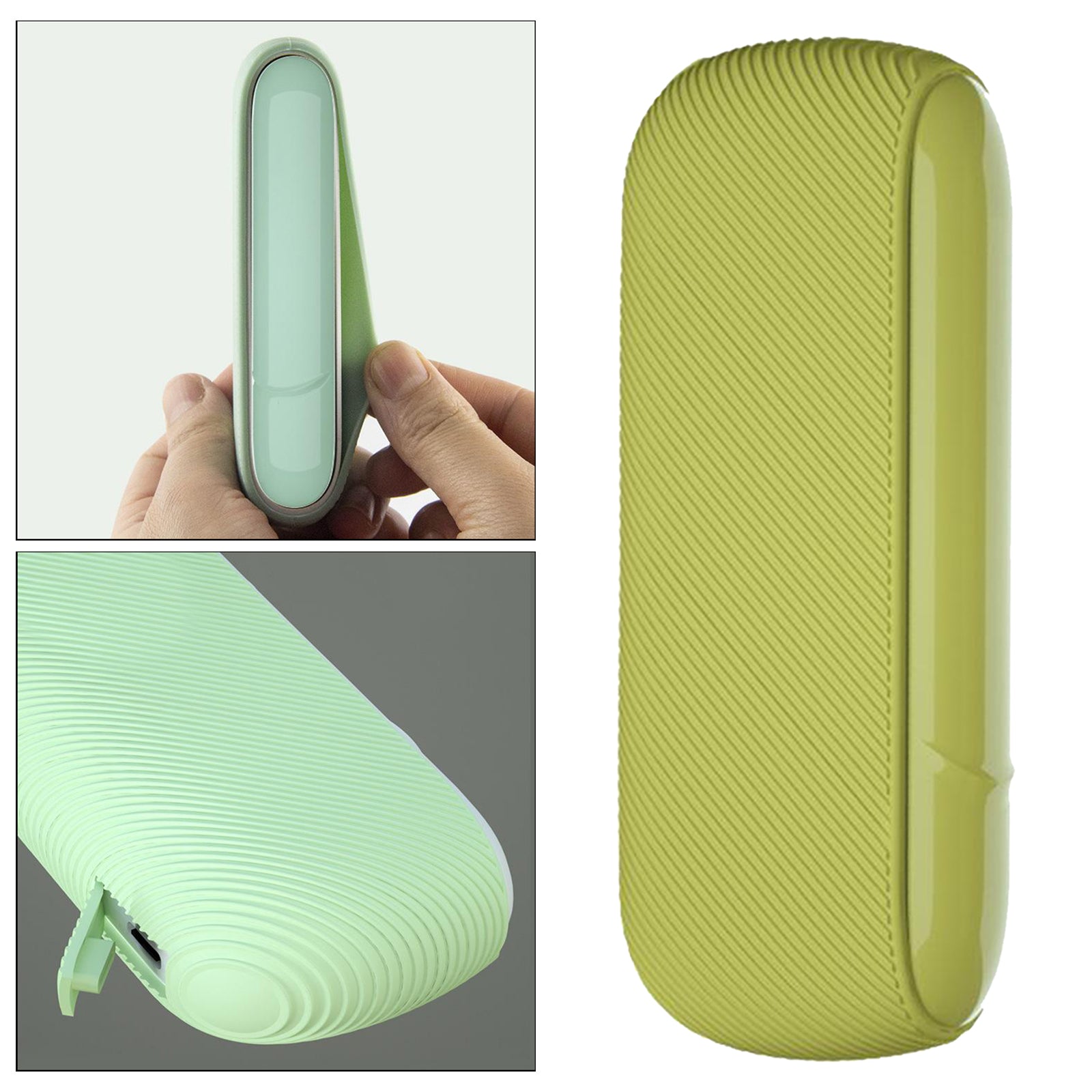 Twill Silicone Cover Full Protective Case Pouch for IQOS 3.0 Yellow