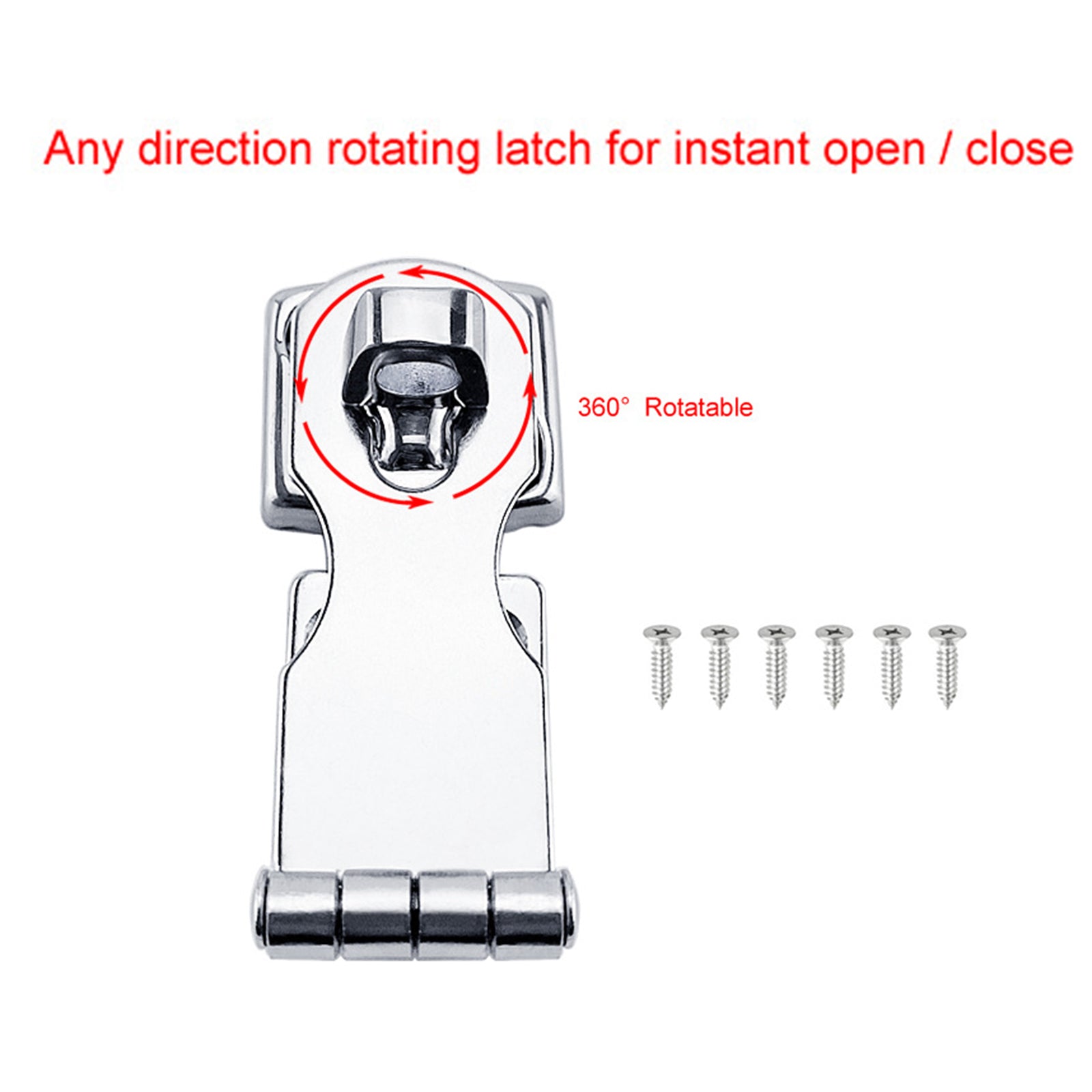 Locking Hasp Latch Holder Safety Latch Buckle Set with Screws Universal