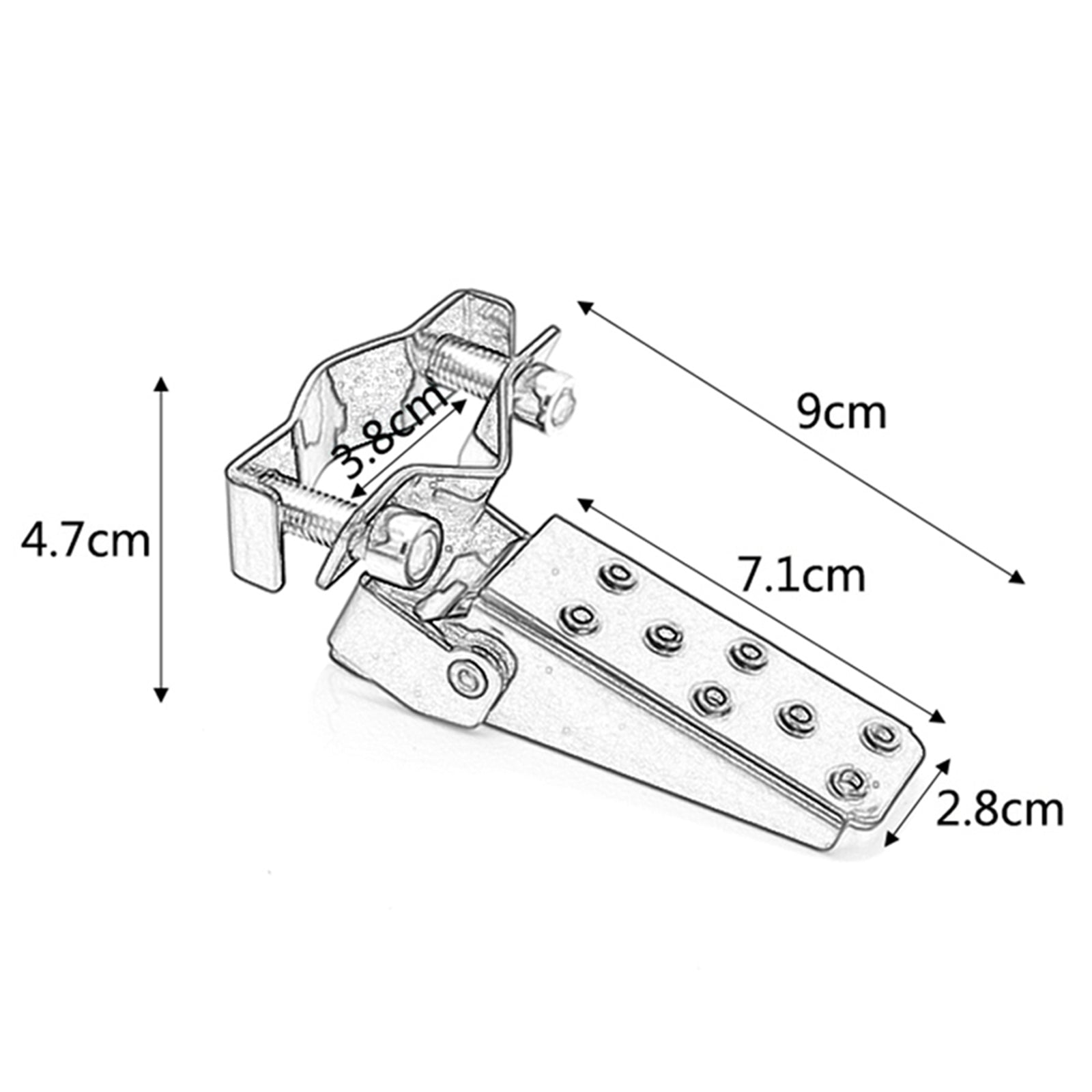 1Pair Motorcycle Metal Footrests Pedals 25-30mm Folding for Yamaha Accessory