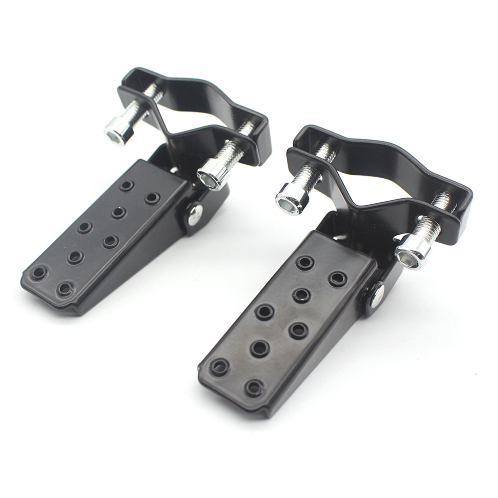 1Pair Motorcycle Metal Footrests Pedals 25-30mm Folding for Yamaha Accessory