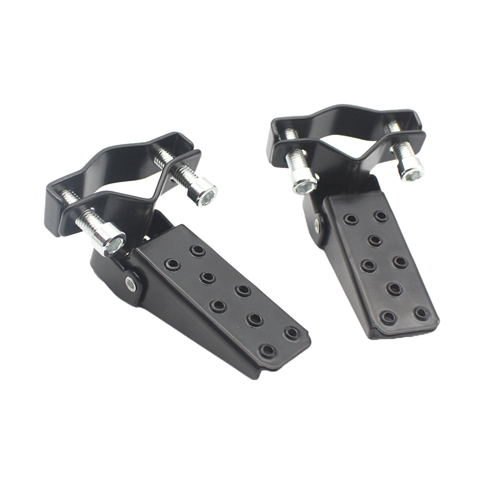 1Pair Motorcycle Metal Footrests Pedals 25-30mm Folding for Yamaha Accessory