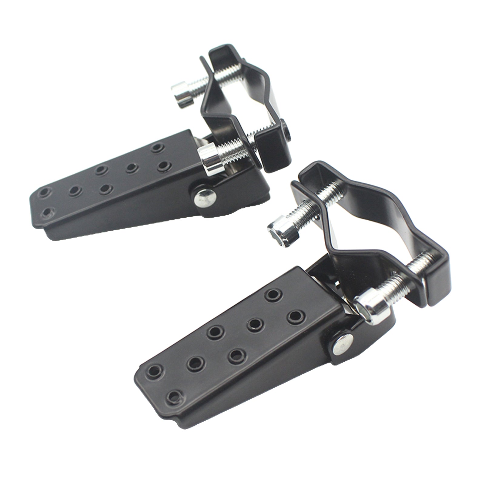 1Pair Motorcycle Metal Footrests Pedals 25-30mm Folding for Yamaha Accessory