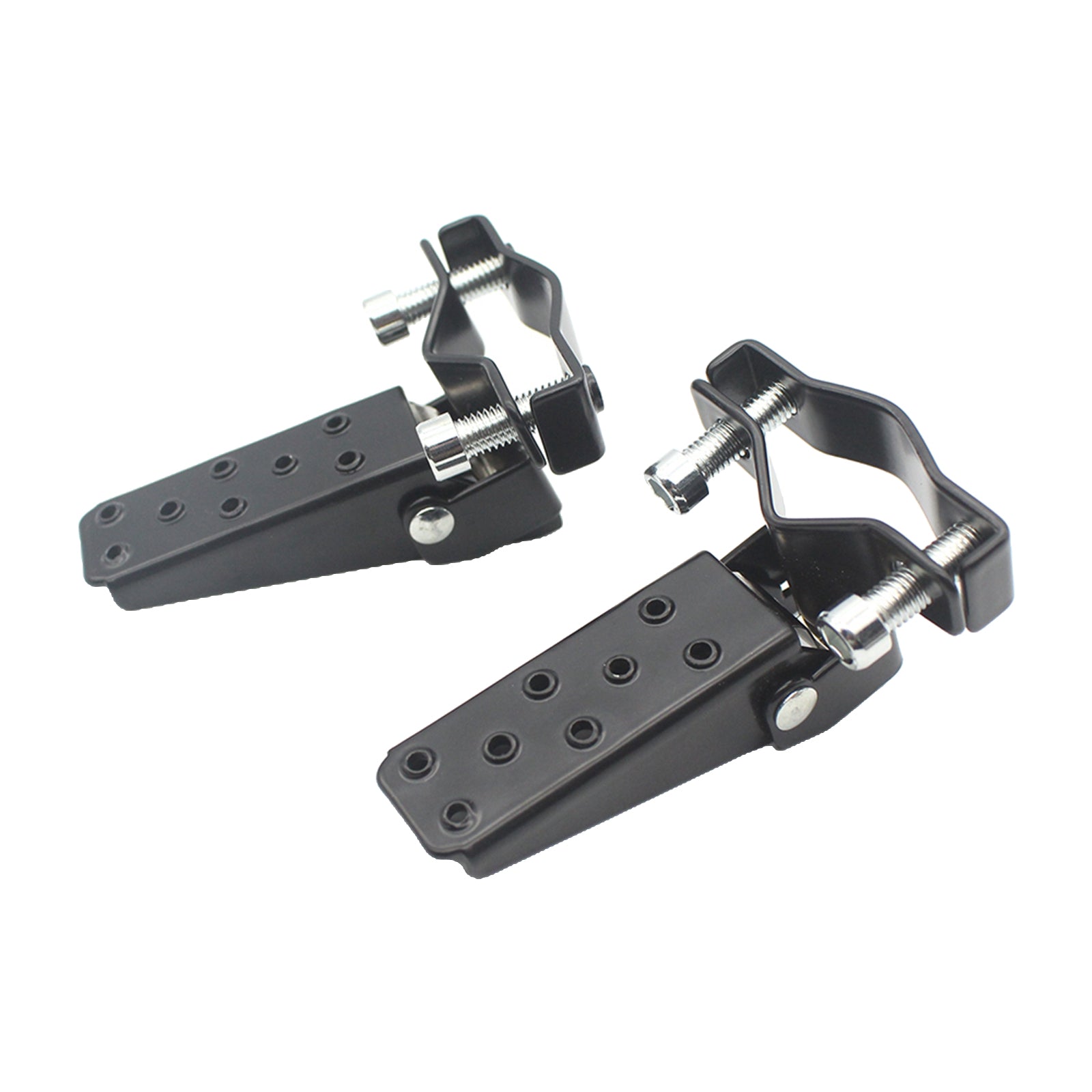 1Pair Motorcycle Metal Footrests Pedals 25-30mm Folding for Yamaha Accessory