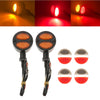 2pcs Motorcycle LED Bullet Brake Light Indicator For Bobber Racer black