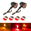 2pcs Motorcycle LED Bullet Brake Light Indicator For Bobber Racer black