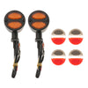 2pcs Motorcycle LED Bullet Brake Light Indicator For Bobber Racer black