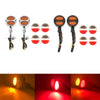 2pcs Motorcycle LED Bullet Brake Light Indicator For Bobber Racer black