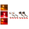 2pcs Motorcycle LED Bullet Brake Light Indicator For Bobber Racer chromed