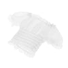 1/6 Female Clothes Puff Sleeve Top T-shirt Fit 12'' Action Figure White A