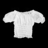 1/6 Female Clothes Puff Sleeve Top T-shirt Fit 12'' Action Figure White A