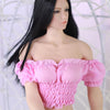 1/6 Female Clothes Puff Sleeve Top T-shirt Fit 12'' Action Figure Rose Red G