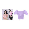 1/6 Female Clothes Puff Sleeve Top T-shirt Fit 12'' Action Figure Purple H