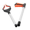 Trash Picker Upper Reacher Grabber 32 Inch Foldable Reaching Arm Orange