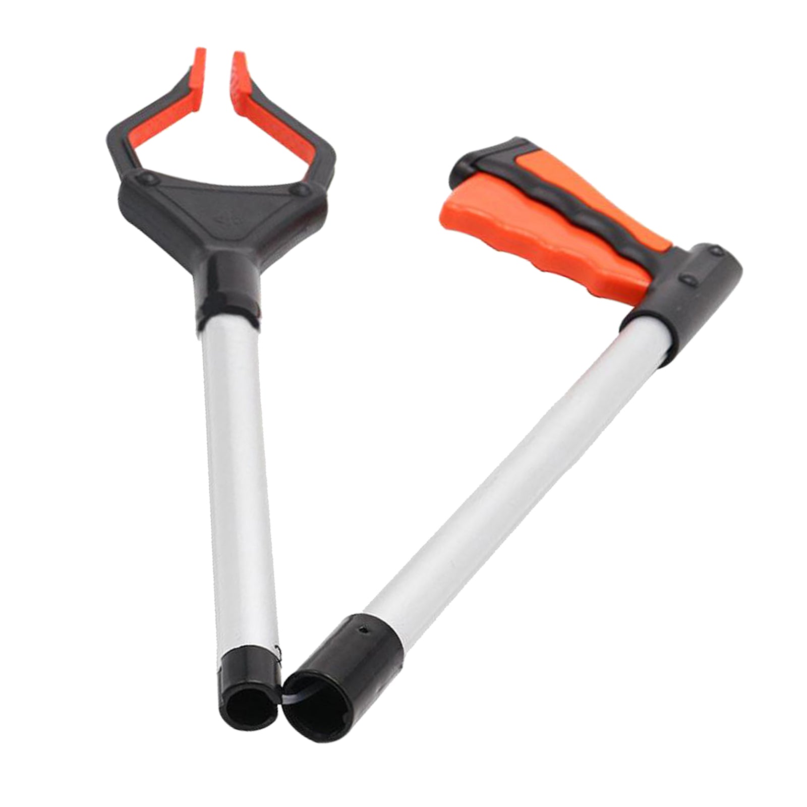 Trash Picker Upper Reacher Grabber 32 Inch Foldable Reaching Arm Orange