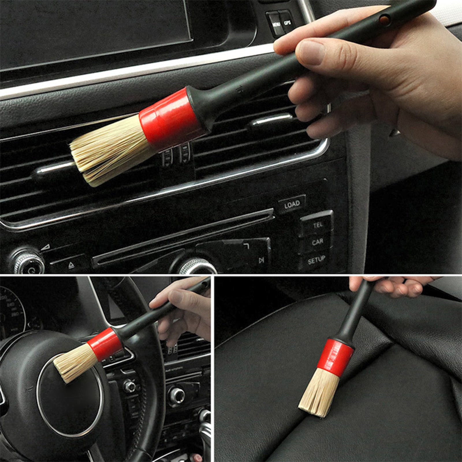 5Pieces Car Detailing Cleaning Brush Set for Cleaning Wheels Tire Brush