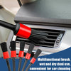 10pcs Car Cleaning Brush Set w/ Wire Brush Automotive Air Conditioner Brush