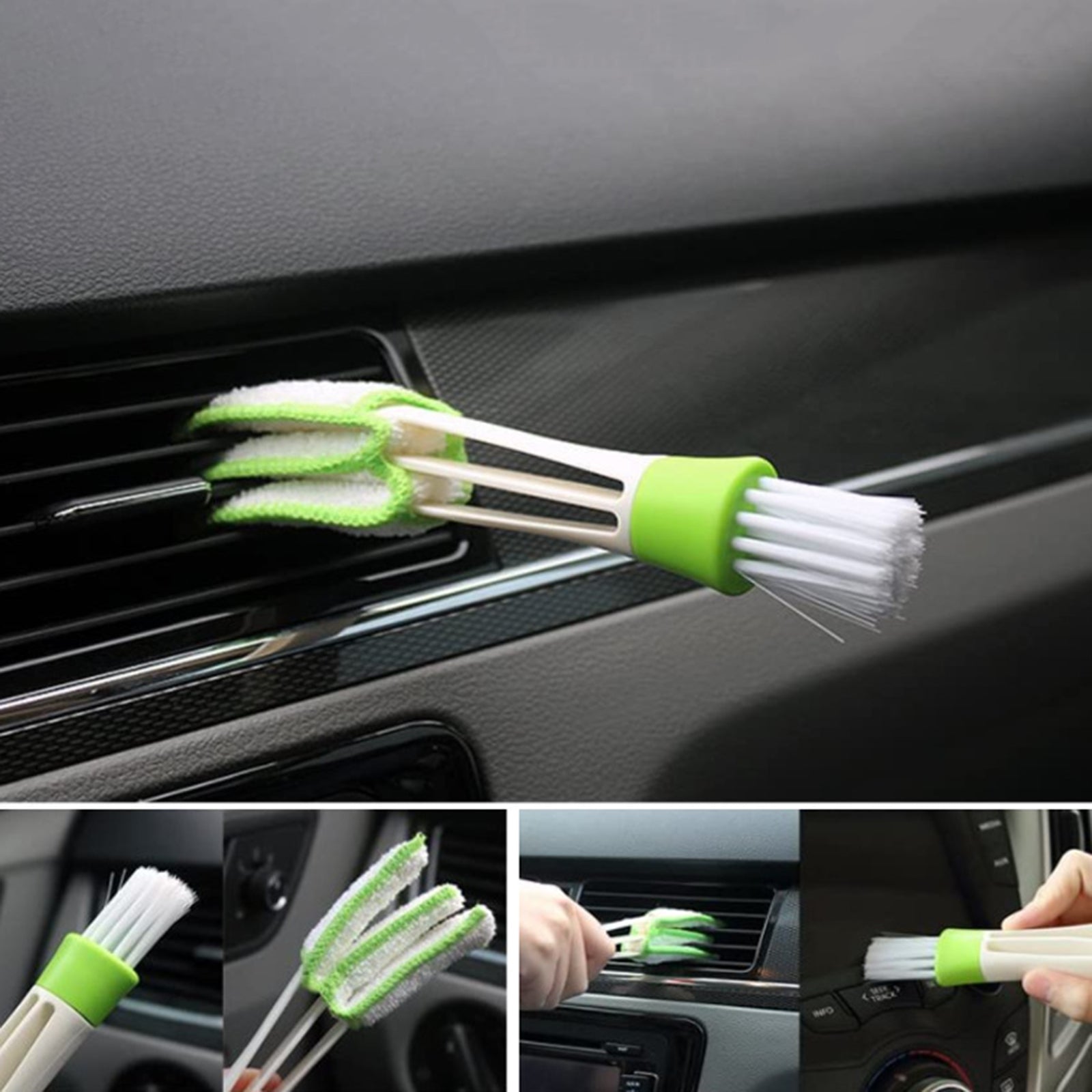 10pcs Car Cleaning Brush Set w/ Wire Brush Automotive Air Conditioner Brush