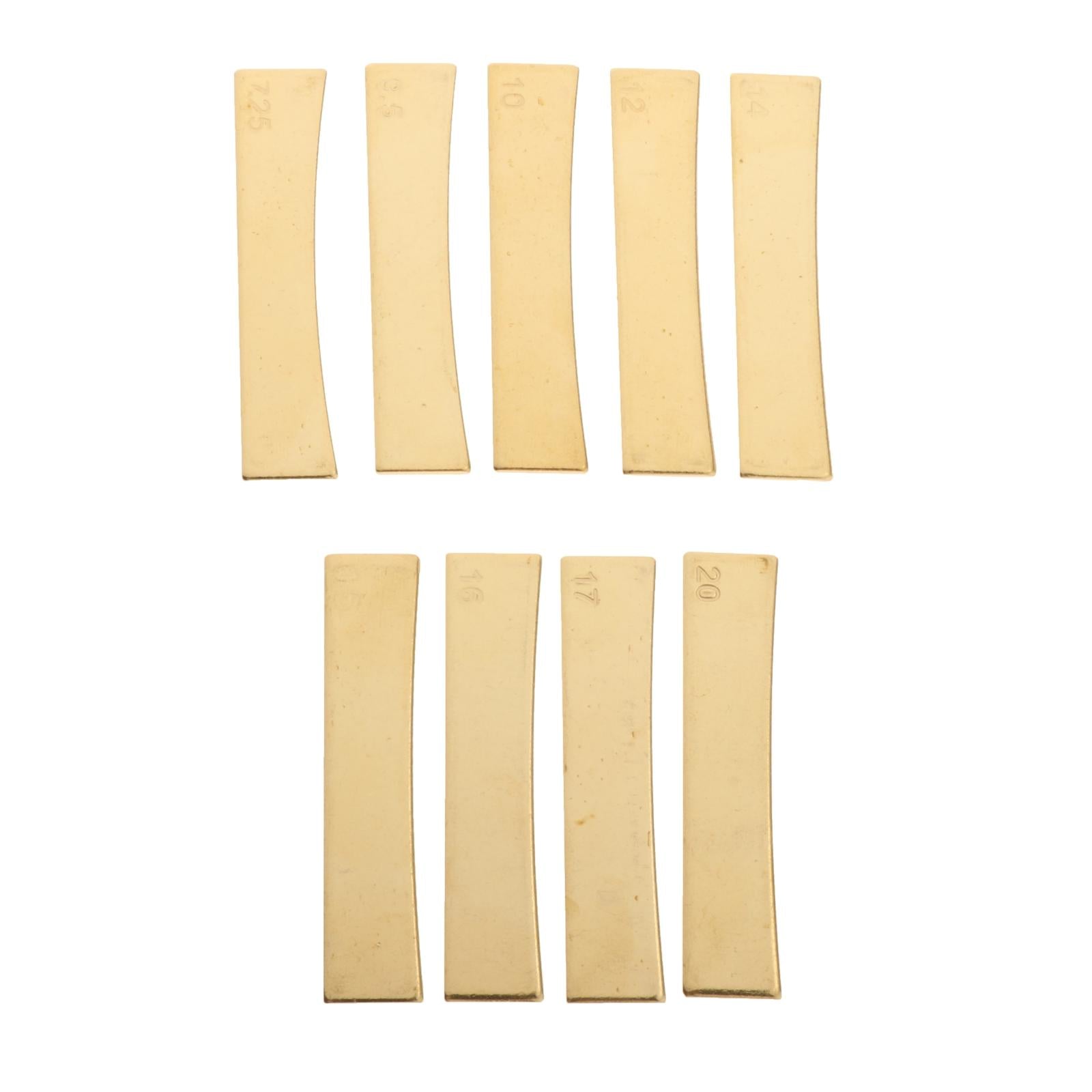 9 Radius Brass Fingerboard Fret Press Inserts for Electric Guitar Bass