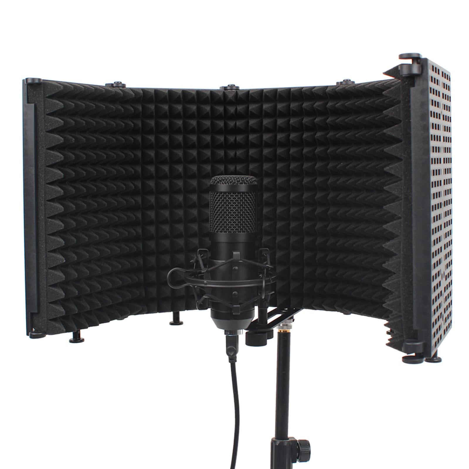 Studio Recording Mic Isolation Shield Pop Filter High Density Absorbent Foam A