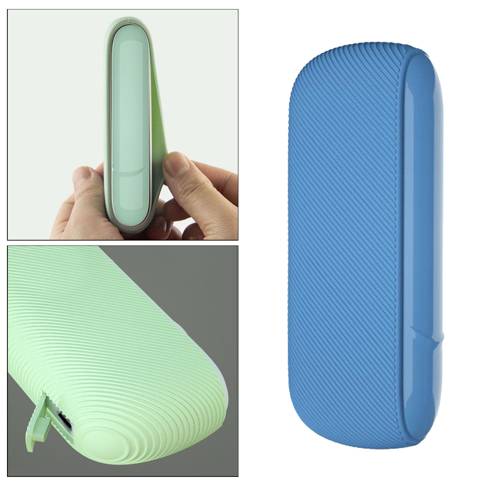 Twill Silicone Cover Full Protective Case Pouch for IQOS 3.0 Blue