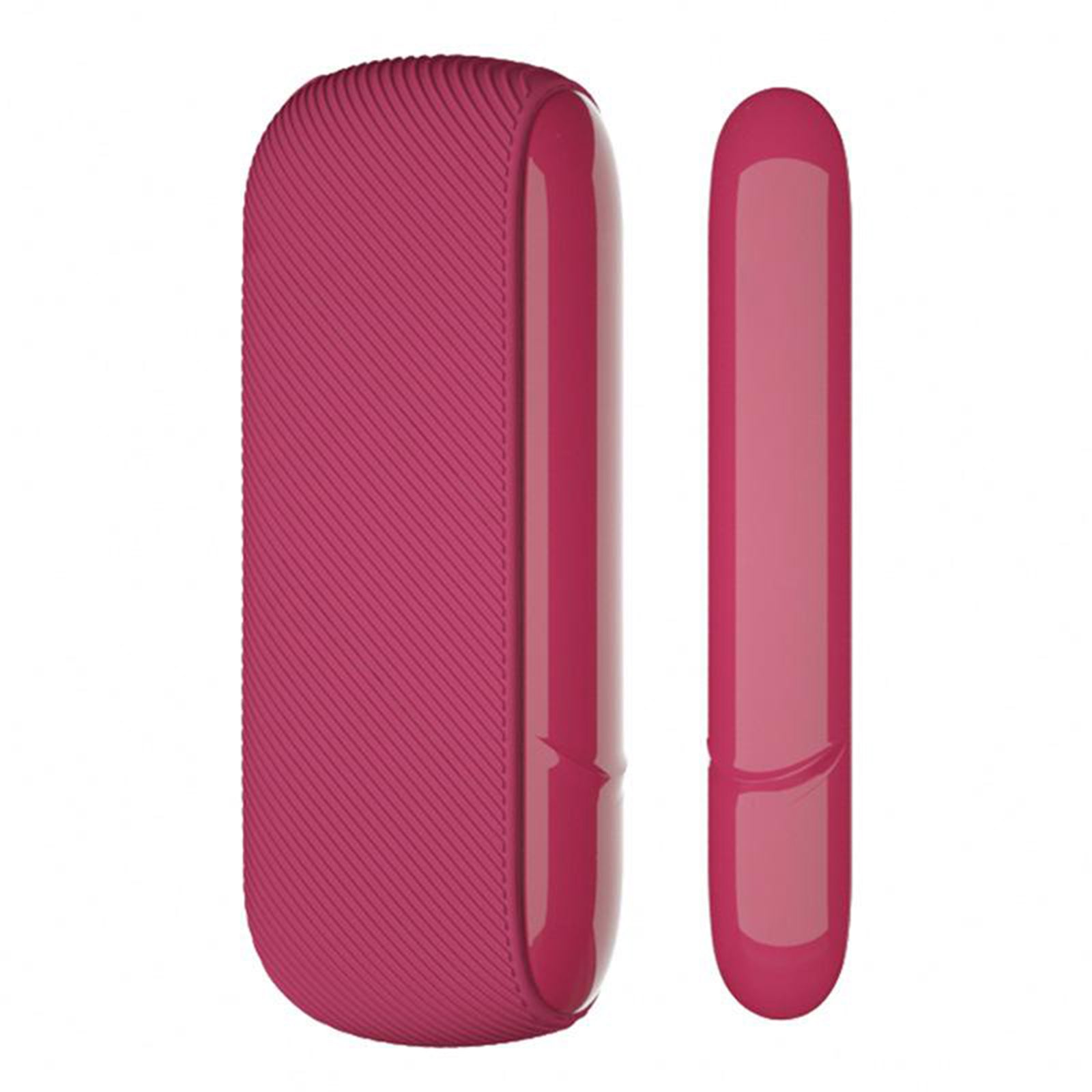 Twill Silicone Cover Full Protective Case Pouch for IQOS 3.0 Rose Red