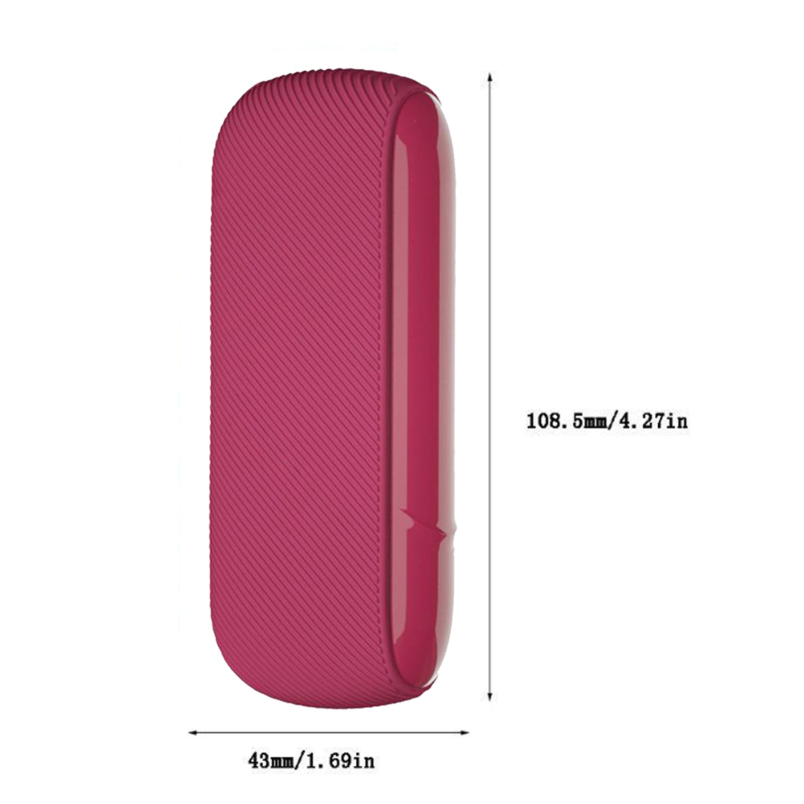 Twill Silicone Cover Full Protective Case Pouch for IQOS 3.0 Rose Red