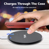 Wireless Charger Fast Qi Charging Pad for iphone Samsung No AC Adapter Black