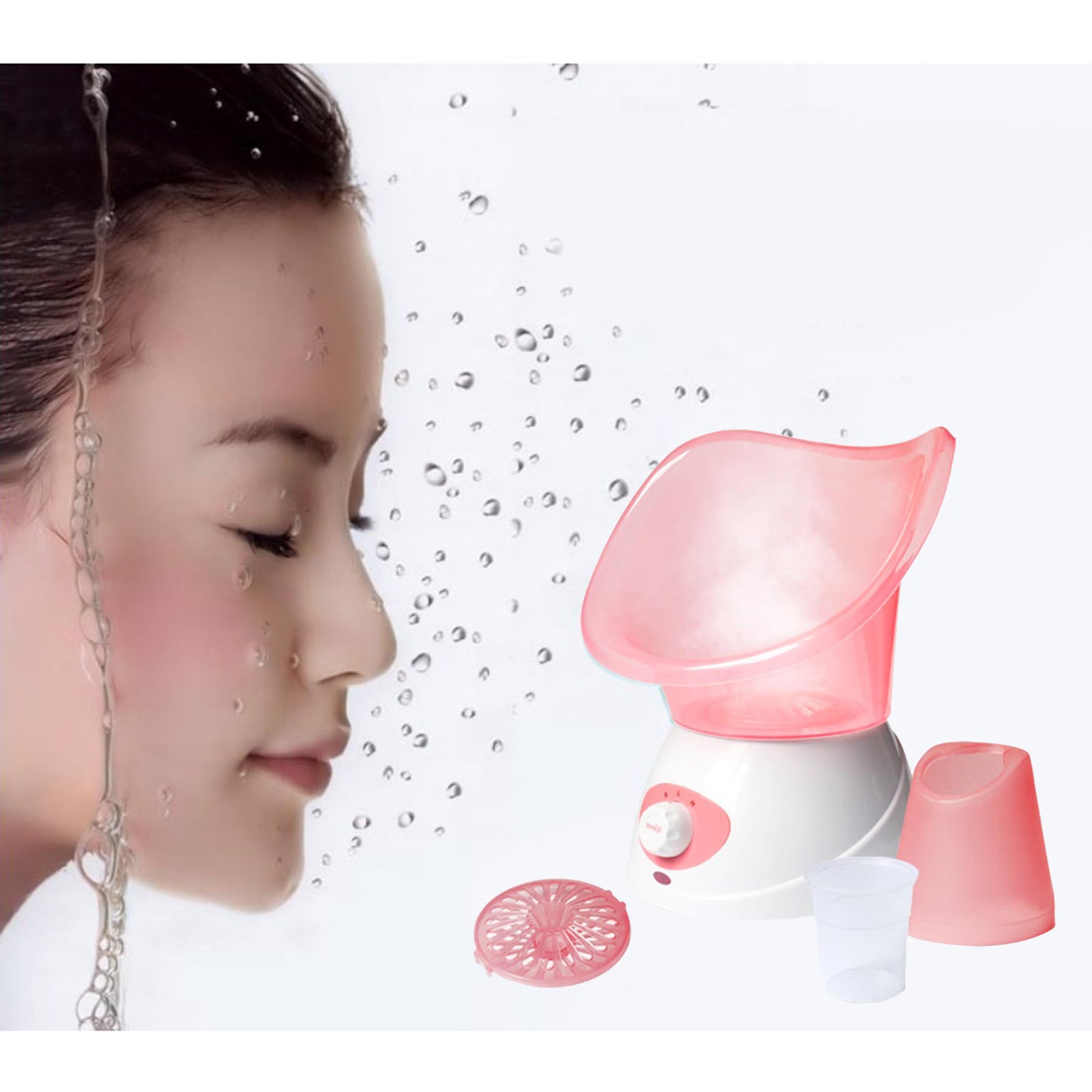 Beauty Face Steaming Device Facial Steamer Facial Mist Machine Pink