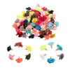 100x Chiffon Flower Pendant Fabric Petal Tassel For Necklace Key Chain