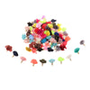 100x Chiffon Flower Pendant Fabric Petal Tassel For Necklace Key Chain